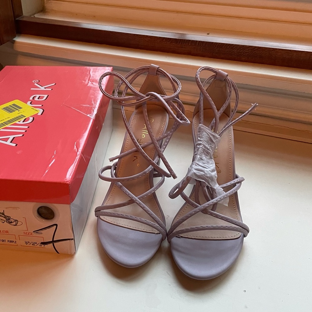 Lavender Strappy Heels